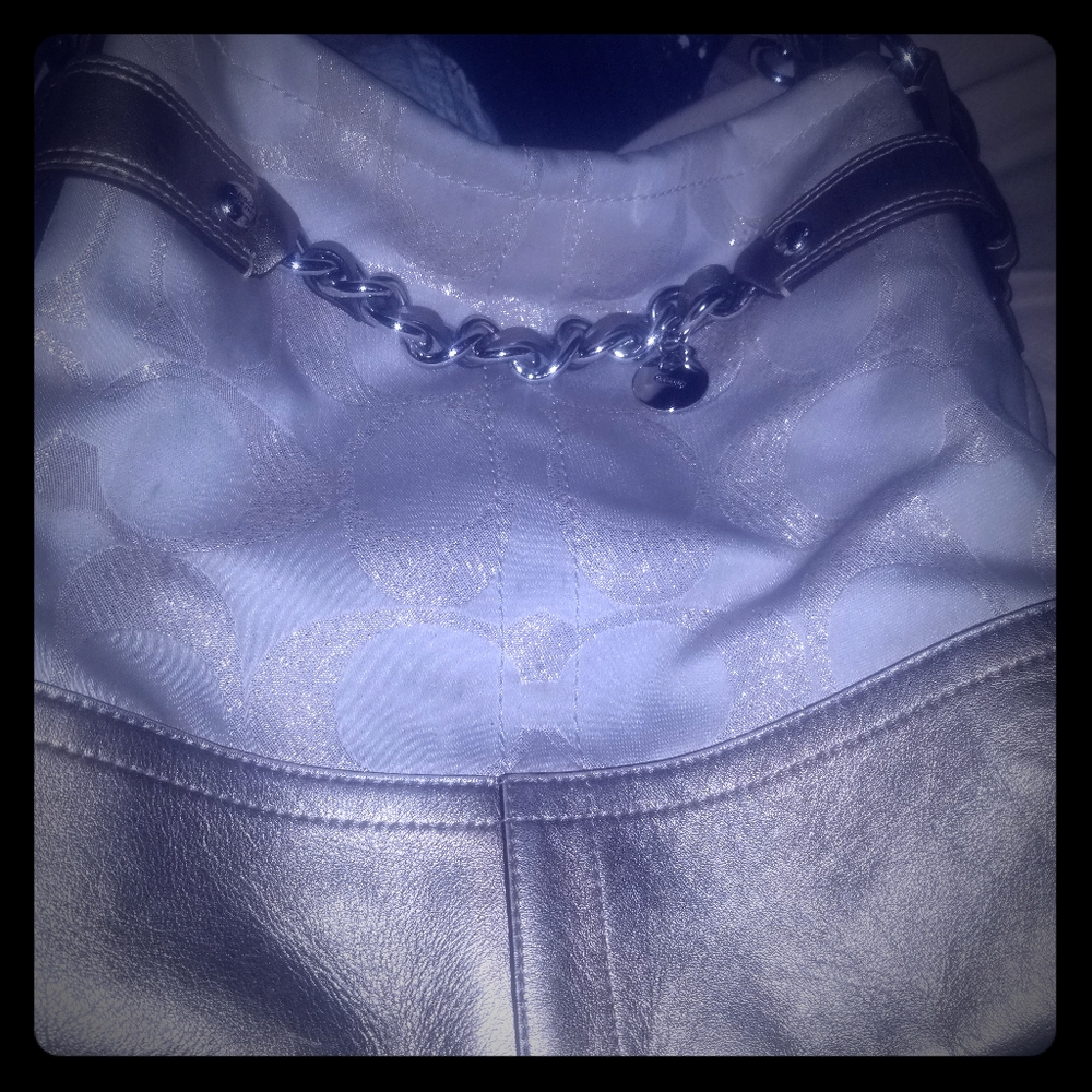 Gold accent Coach Purse